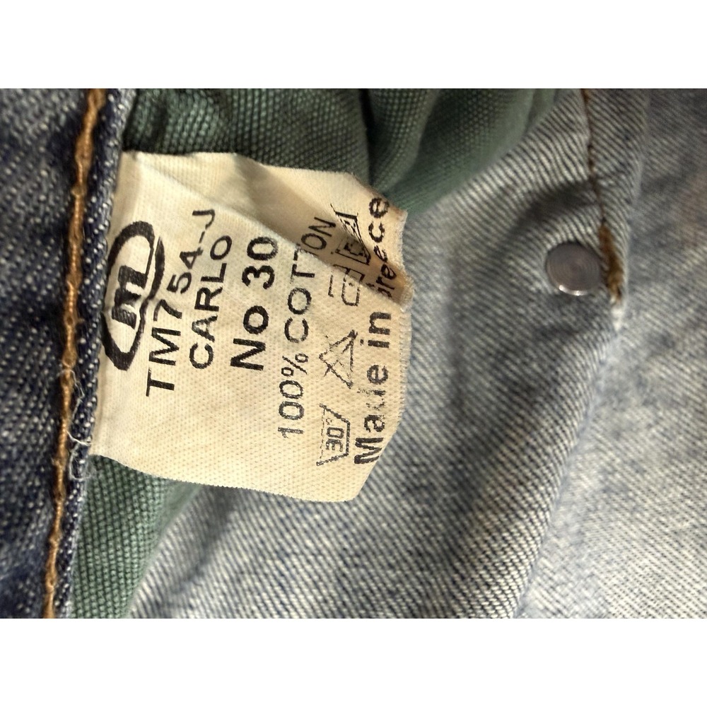 Moritz Jeans Mens 30x30 Blue Denim Straight Leg Distressed Carlo TM754-J Greece - Picture 8 of 12